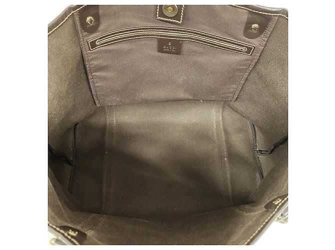 Borsa Tote Gucci GG Supreme Marrone - vista 4