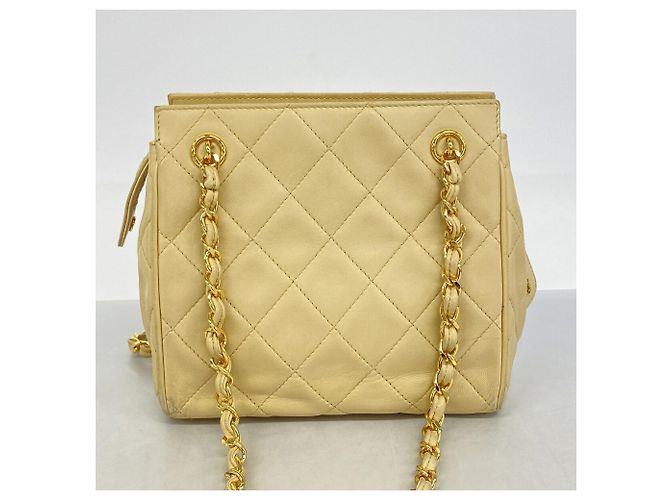 Borsa a tracolla Chanel Matelassé con catena Beige - vista 11