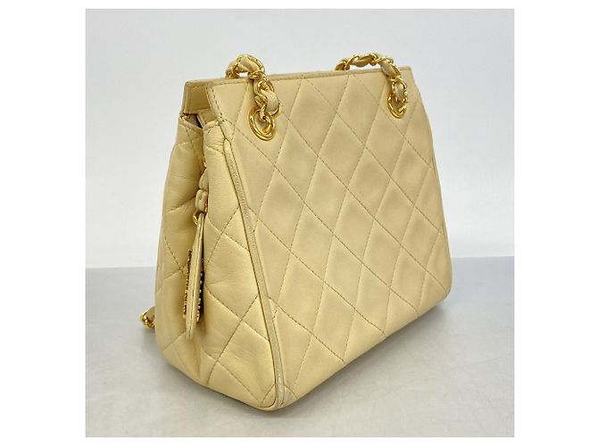 Borsa a tracolla Chanel Matelassé con catena Beige - vista 2