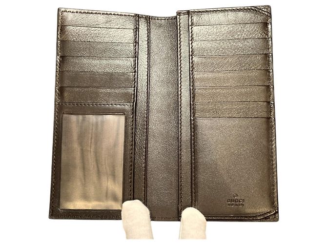 Gucci Long Wallet - Shima Pattern Brown - view 3