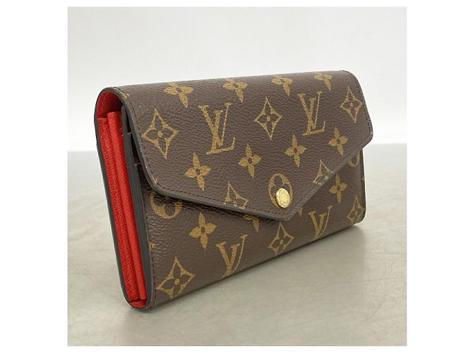 Louis Vuitton Monogram Portefeuille Sarah Long Wallet Red - view 2