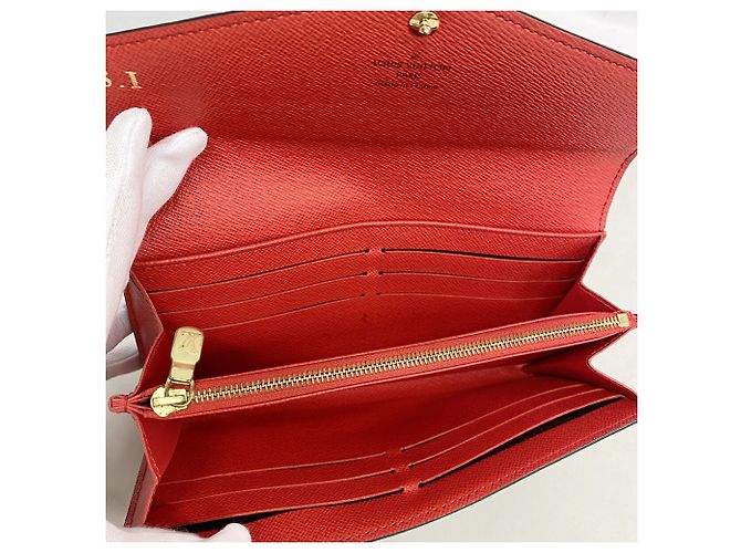 Louis Vuitton Monogram Portefeuille Sarah Long Wallet Red - view 3