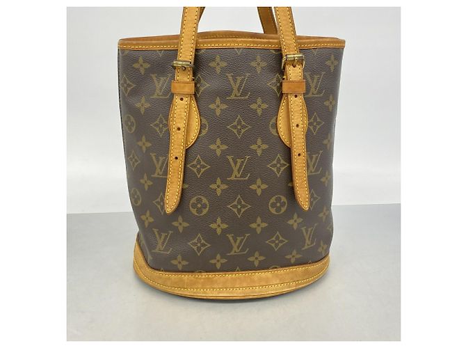 Borsa Tote Louis Vuitton Monogram Bucket PM Marrone - vista 11