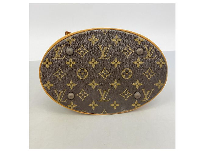 Borsa Tote Louis Vuitton Monogram Bucket PM Marrone - vista 3