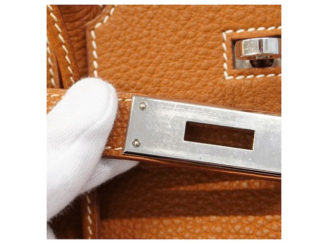 Hermès Borsa Hermes Birkin 35 Togo Gold D'oro - vista 8