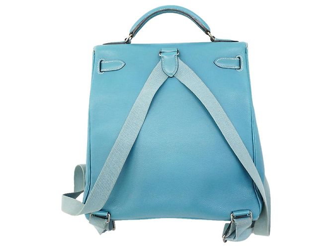 Hermès Zaino Hermes Kelly Ad GM Blu - vista 17