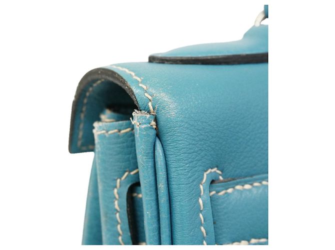 Hermès Zaino Hermes Kelly Ad GM Blu - vista 7