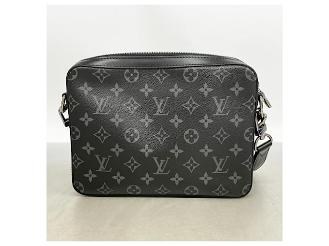 Borsa a tracolla Trio Monogram Eclipse Reverse Louis Vuitton Marrone Nero - vista 7