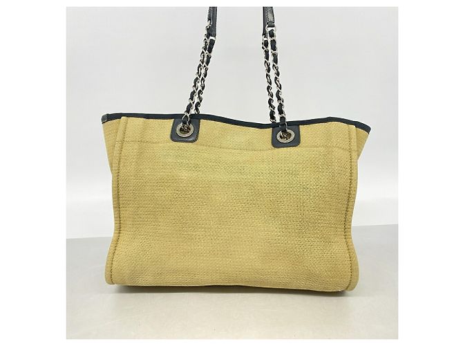 Chanel Deauville Chain Tote Bag Black Beige - view 10
