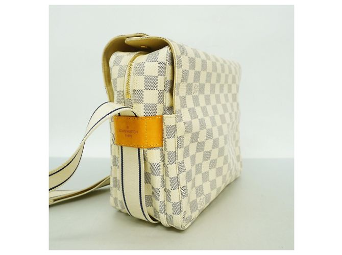 Borsa a tracolla Louis Vuitton Damier Azur Naviglio Bianco - vista 2