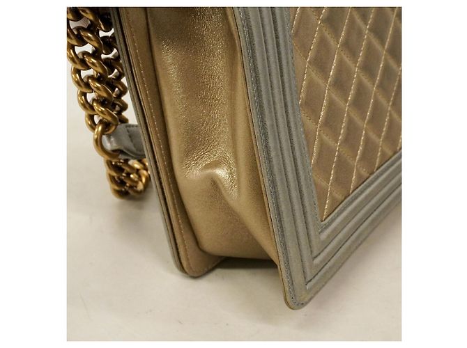 Borsa a tracolla Chanel Boy Chain Argento D'oro - vista 10