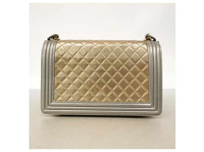 Borsa a tracolla Chanel Boy Chain Argento D'oro - vista 11