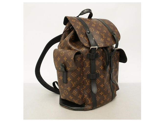 Zaino Louis Vuitton Monogram Macassar Christopher MM Marrone - vista 2