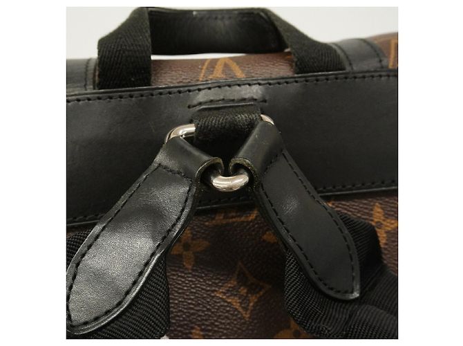 Zaino Louis Vuitton Monogram Macassar Christopher MM Marrone - vista 9