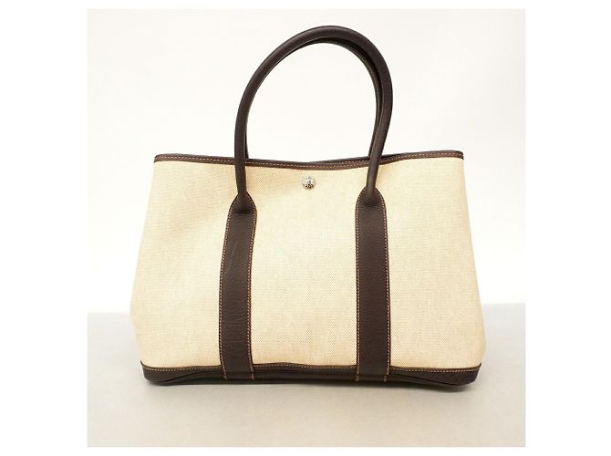 Hermès Borsa Tote Hermes Garden PM Marrone - vista 10