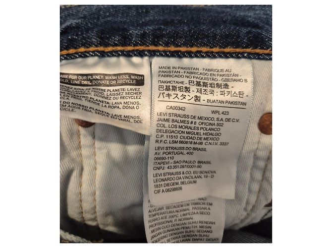 jeans Levi's 511 slim blu w32 l34 denim uomo - vista 6