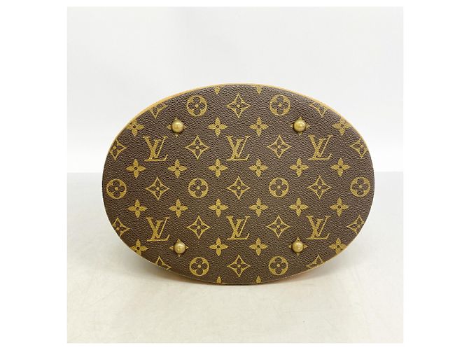 Borsa Tote Louis Vuitton Monogram Bucket GM Marrone - vista 3