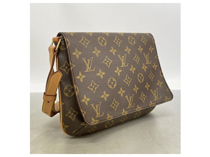 Borsa a tracolla Louis Vuitton Monogram Musette Tango con tracolla corta Marrone - vista 2