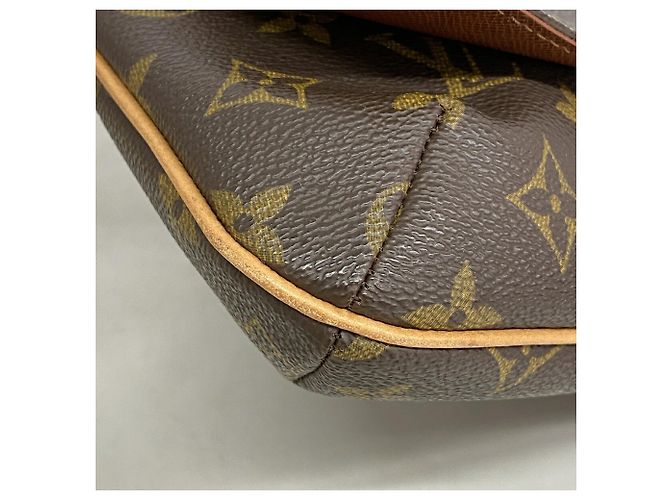 Borsa a tracolla Louis Vuitton Monogram Musette Tango con tracolla corta Marrone - vista 6