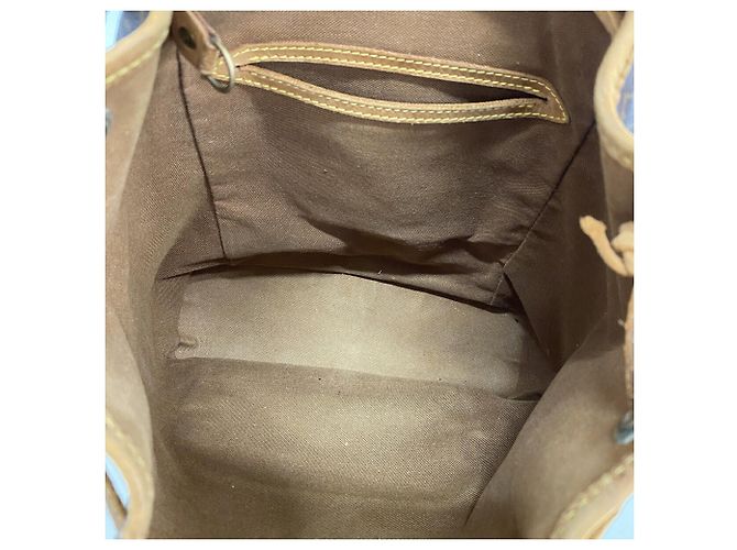 Zaino Louis Vuitton Monogram Montsouris MM Marrone - vista 4