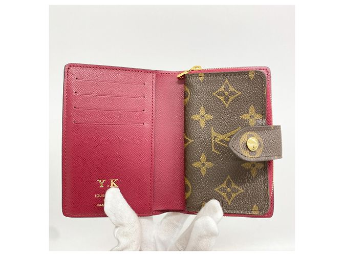 Louis Vuitton Monogram Portefeuille Juliette Wallet Marrone Fuschia - vista 3