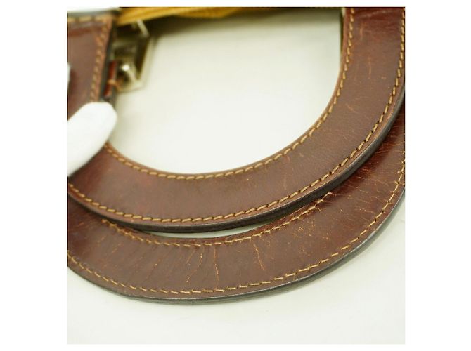 Borsa Fendi in velluto a coste ocra Rosso - vista 10