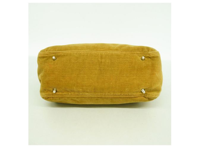 Borsa Fendi in velluto a coste ocra Rosso - vista 3
