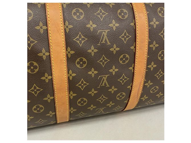 Louis Vuitton Brown Boston Monogram Keepall 60 Marrone - vista 10