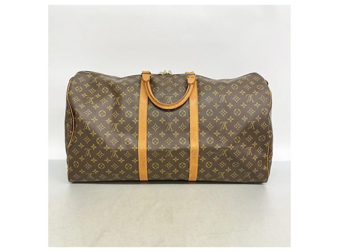 Louis Vuitton Brown Boston Monogram Keepall 60 Marrone - vista 11