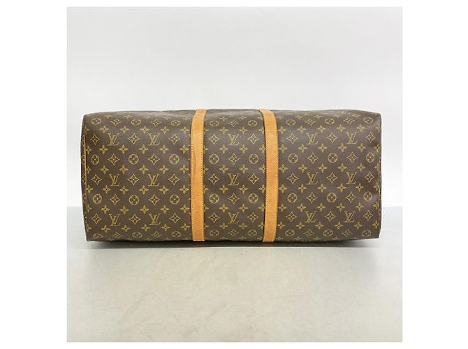 Louis Vuitton Brown Boston Monogram Keepall 60 Marrone - vista 3