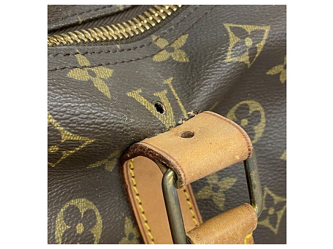 Louis Vuitton Brown Boston Monogram Keepall 60 Marrone - vista 6