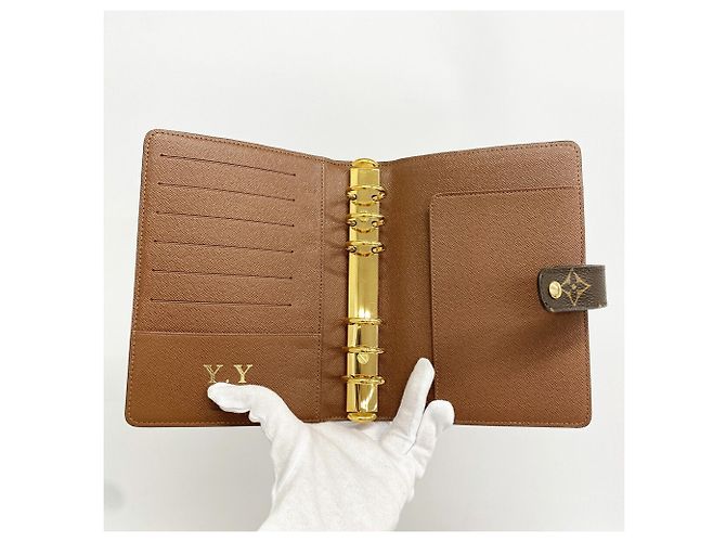 Funda de agenda Louis Vuitton Monogram Agenda MM Castaño - vista 3