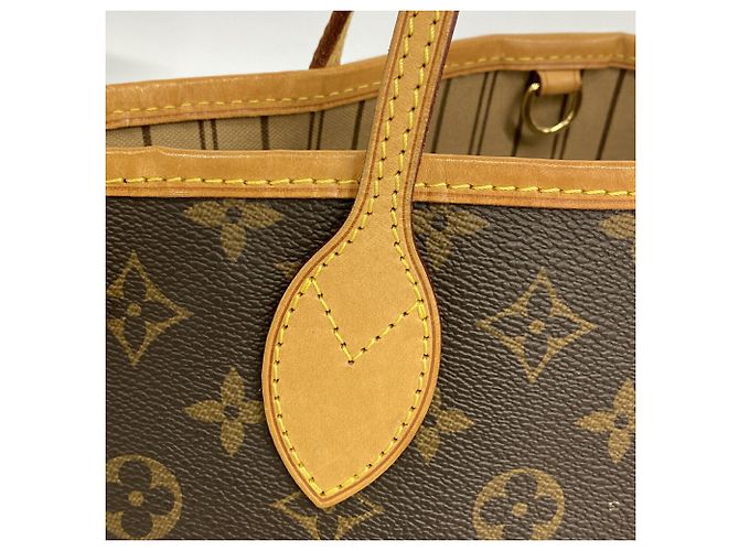 Borsa Tote Louis Vuitton Monogram Neverfull PM Marrone - vista 10