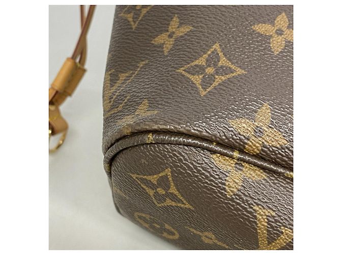 Borsa Tote Louis Vuitton Monogram Neverfull PM Marrone - vista 7