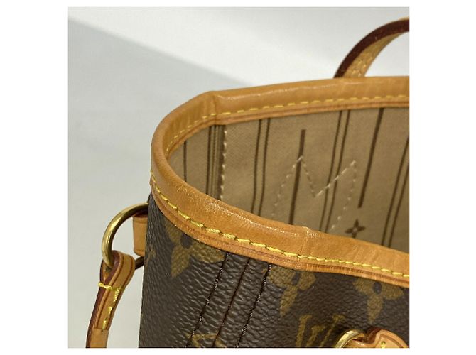 Borsa Tote Louis Vuitton Monogram Neverfull PM Marrone - vista 8