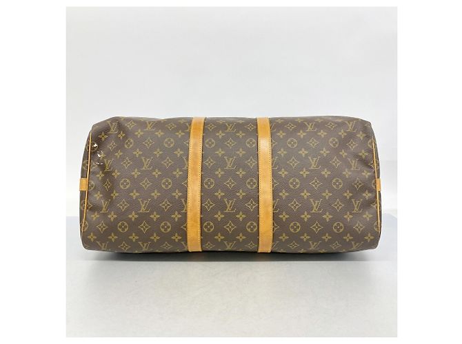 Louis Vuitton Boston Monogram Keepall Bandoulière 55 Marrone - vista 3