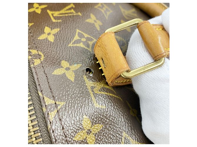 Louis Vuitton Boston Monogram Keepall Bandoulière 55 Marrone - vista 6