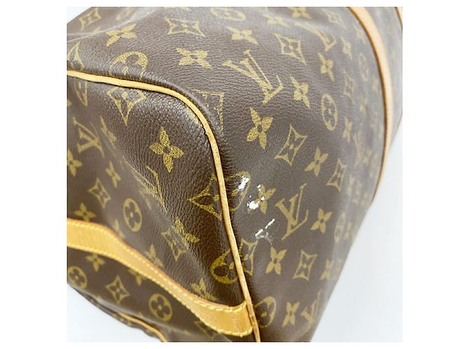 Louis Vuitton Boston Monogram Keepall Bandoulière 55 Marrone - vista 8