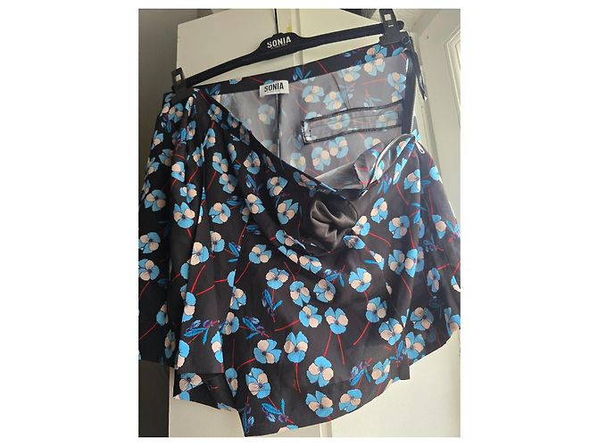 Sonia By Sonia Rykiel Pantaloncini floreali Nero Blu - vista 2