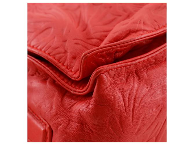 Loewe Flamenco Leather Medium Rosso - vista 5
