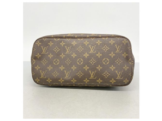 Borsa Tote Louis Vuitton Monogram Neverfull MM Marrone Fuschia - vista 3