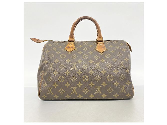 Borsa Louis Vuitton Monogram Speedy 30 Marrone - vista 10