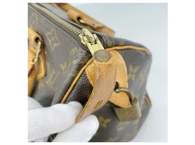 Borsa Louis Vuitton Monogram Speedy 25 Marrone - vista 7