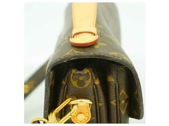 Borsa Louis Vuitton Monogram Pochette Metis MM Marrone - vista 12
