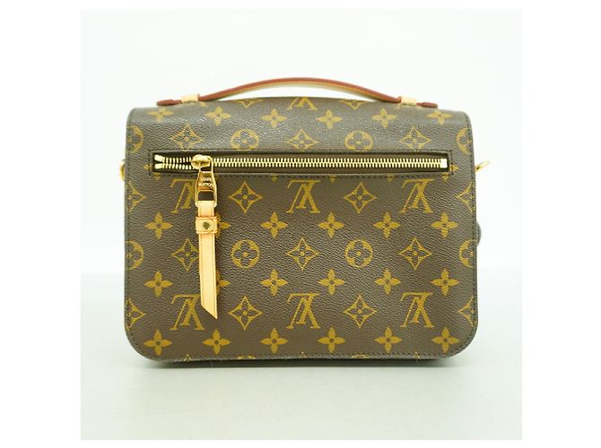 Borsa Louis Vuitton Monogram Pochette Metis MM Marrone - vista 14