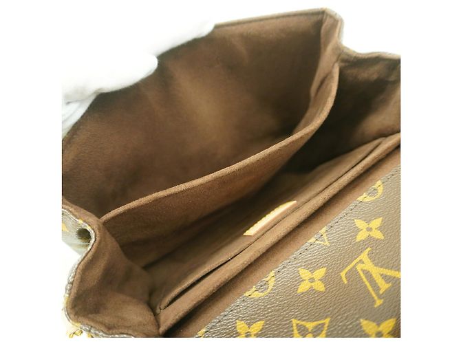 Borsa Louis Vuitton Monogram Pochette Metis MM Marrone - vista 4