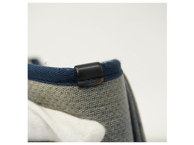 Chanel Deauville Canvas Chain Tote Bag Blau - Ansicht 9