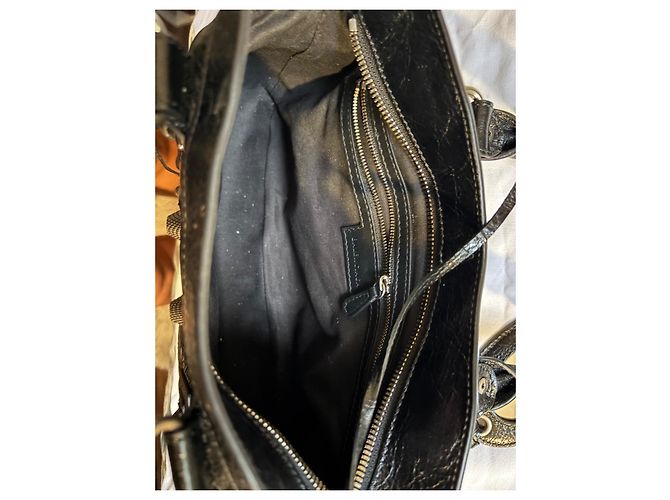 Borsa City Balenciaga in pelle nera con borchie Nero - vista 5