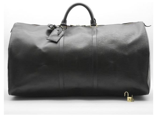 Borsa da viaggio Louis Vuitton Keepall 60 in pelle Epi Nero - vista 2