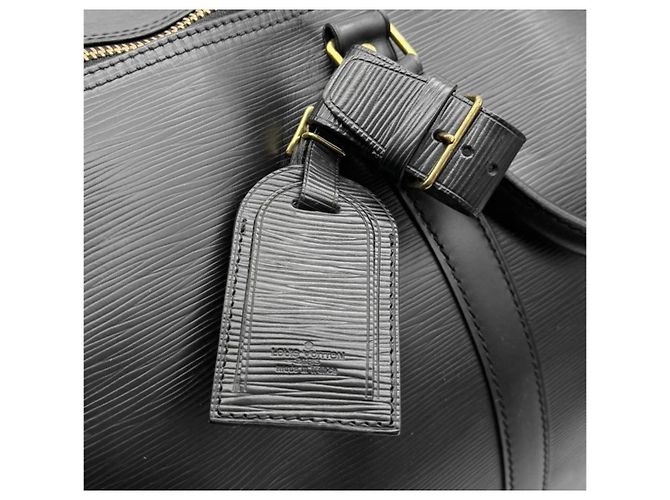 Borsa da viaggio Louis Vuitton Keepall 60 in pelle Epi Nero - vista 20